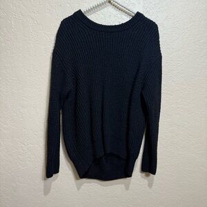 Athleta Cascades Crew Sweater Wool Black Small